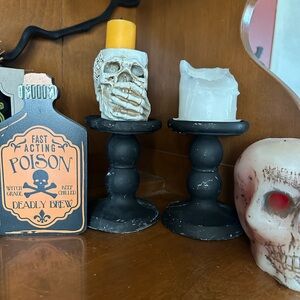 Black candle holders